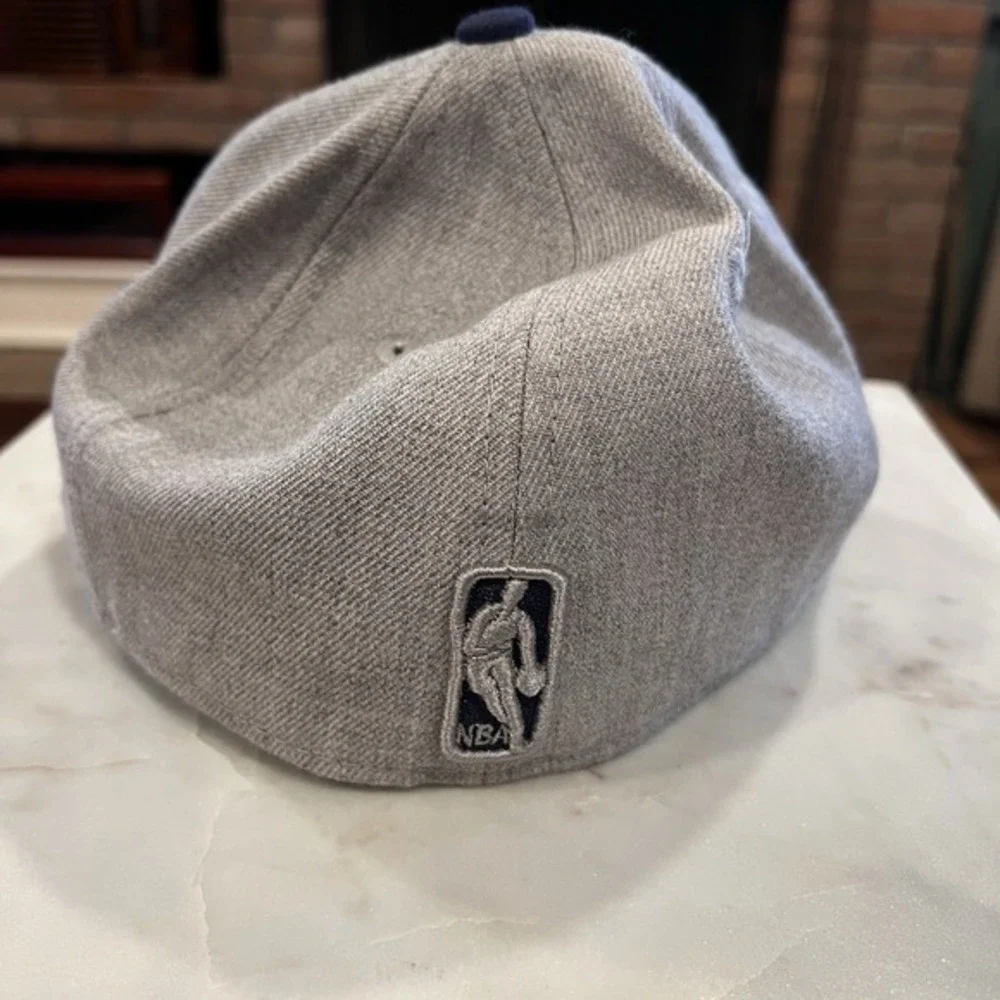 Indiana Pacers New Era 59FIFTY Fitted Hat 7‎ 3/8 Gray Navy Low Profile NBA Cap